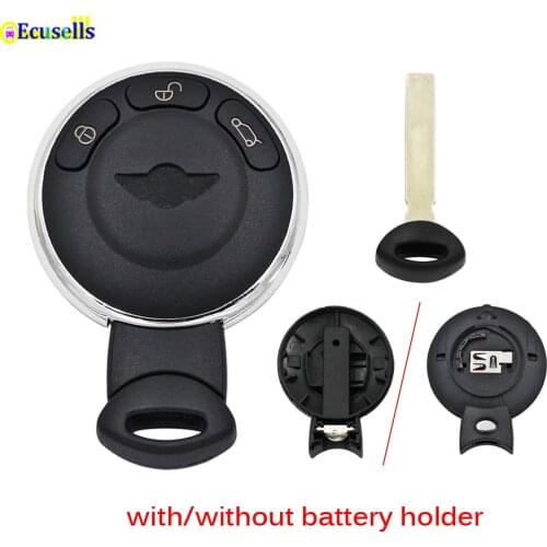 3 Button Smart Remote Key case Fob Shell Replacement Keyless Entry Cover for BMW Mini Cooper R56 with Insert Key