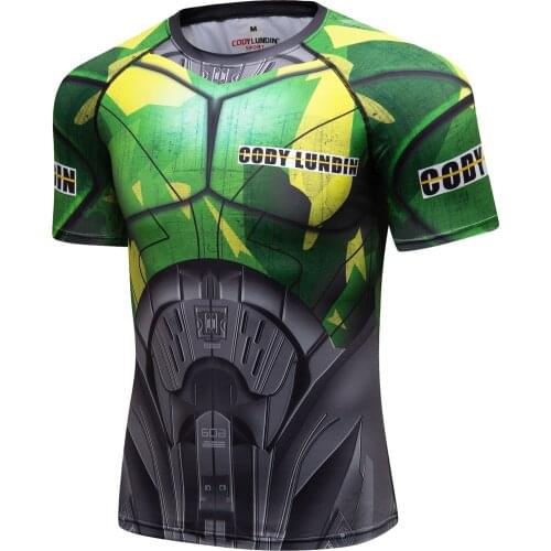 Cody Lundin New design shorts sleeve mens rashguard and anti-uv shirt Quick Dry Fabric Polyester and Spandex