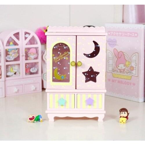 Cartoon Swimmer Pink/purple wood box home decoration moon star DIY dolls clothes girls domestic Doll Kit accessories collection