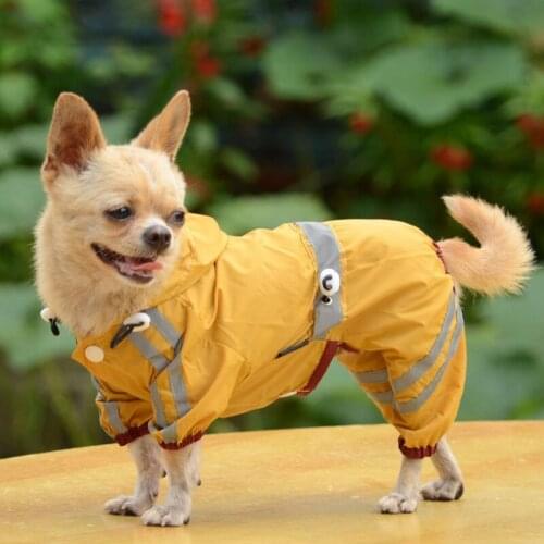 Puppy Pet Dog Cool Raincoat Glisten Bar Hoody Waterproof Rain Lovely Jackets Coat Apparel Clothes SDF-SHIP