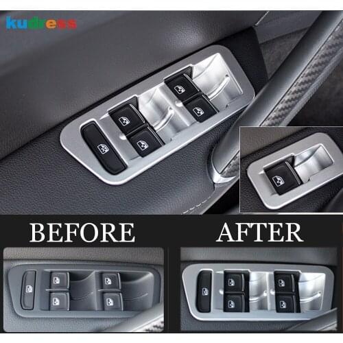 For Volkswagen For VW Golf 7 MK7 2013 2014 2015 ABS Matte Car Interior Door Armrest Window Switch Frame Cover Trim Accessories