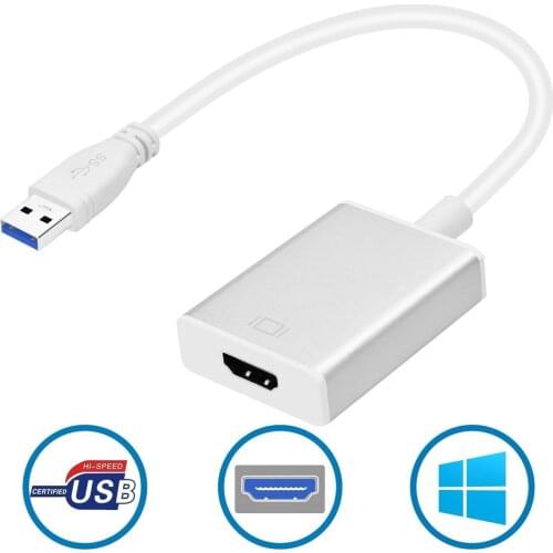 Double YI USB3.0 HDMI Multi Monitor Display HDTV Adaptor USB 3.0 to HDMI 1080P Adapter Cable Converter For Windows 7/8/10