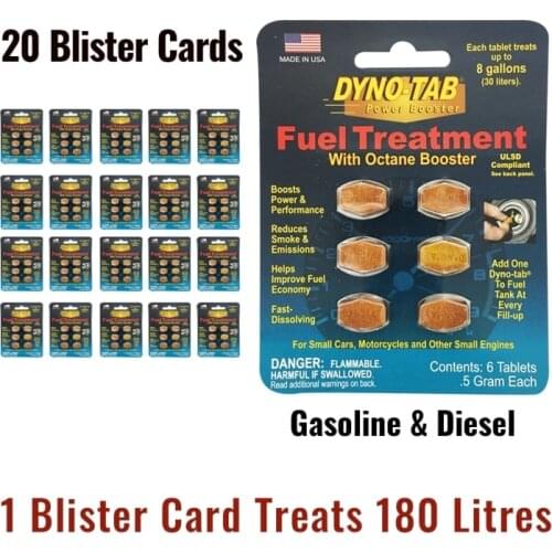 Dyno tab fuel treatment and octane booster Cleaner for Gasoline & Diesel Carbon Cleaner dynotab Fuel Economy Save