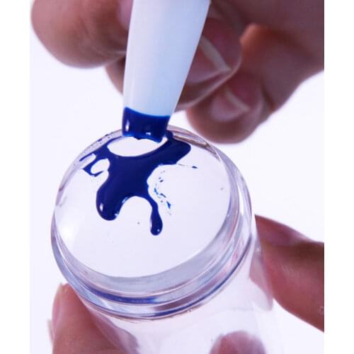 French Nail Stamper Set Jelly Head With Scraper Nail Art Template Print Silicone Stamping Plate Manicure Accessories transparent