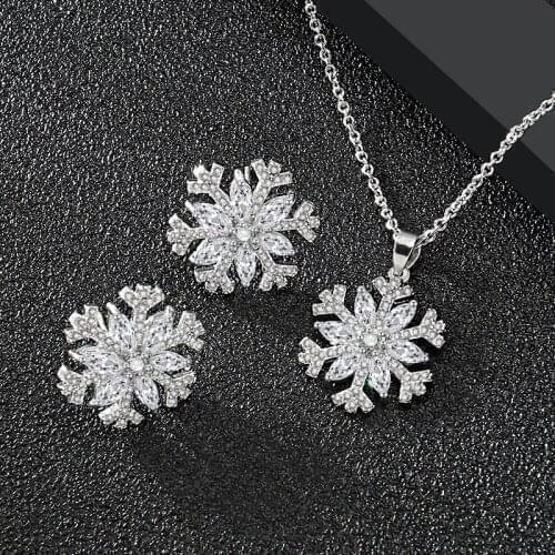 GMGYQ Designer Jewelry Luxury Cubic Zirconia Jewelry Set For Women Fashion Jewelry Womens Accessories Necklace And Earing Set