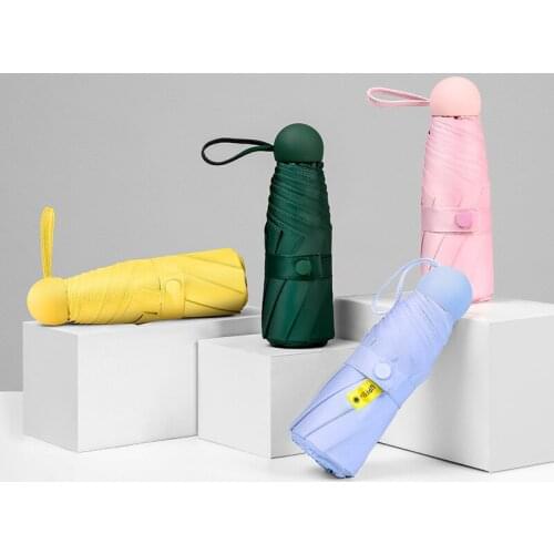 Capsule Compact Portable Sunshade Umbrellas Ladies And Mens Sun Protection And UV Protection Folding Umbrellas Sun Umbrellas