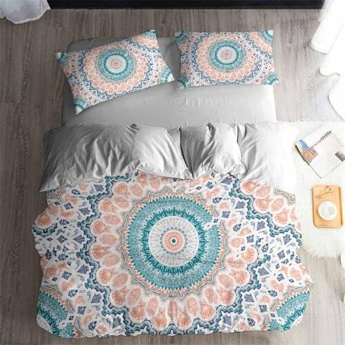 HELENGILI 3D Bedding Set Mandala Print Duvet cover set bedclothes with pillowcase bed set home Textiles