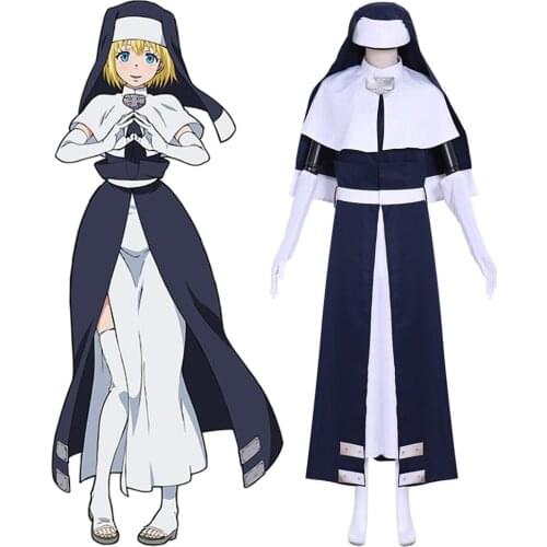 Cosplaydiy Cartoon Anime Fire force No.8 Special Team Iris Cosplay Costume Adult Kids Nuns Costume L320