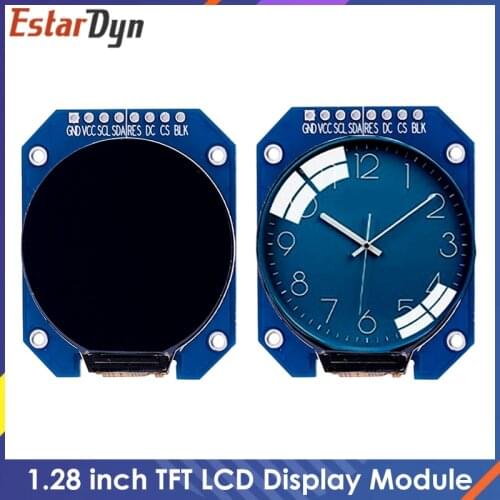 DC 3.3V 1.28 inch TFT LCD Display Module Round RGB IPS HD 240x240 Resolution GC9A01 Driver 4 Wire SPI Interface Adapter Board