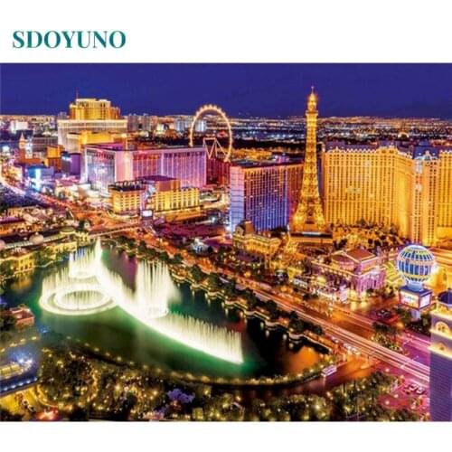 SDOYUNO Paint By Numbers Scenery DIY 40x50cm Oil Painting By Numbers On Canvas Landscape Frameless Digital Hand Painting Decor