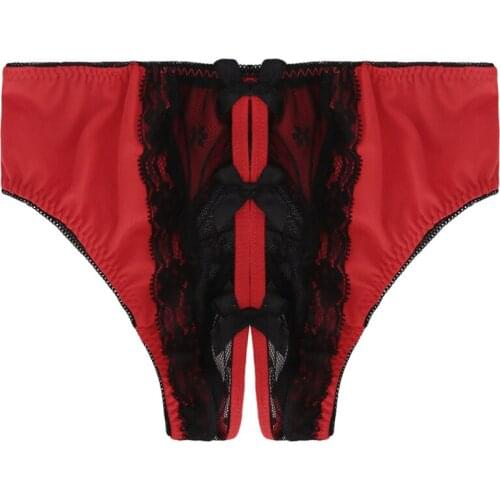 2021 New Women Sexy Lingerie Open Panties Lace Perspective Underwear Sexy Nightwear Underpants