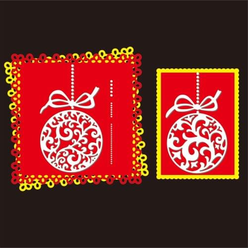 Christmas New year hanging beads hanging tags pattern metal cutting scrapbook card making template recording paper New year data