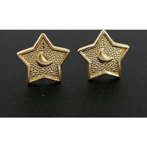 New Designer Personalized Sweet Star And Moon Shape Stud Earrings Silver Jewelry Pendientes Bijoux For Women