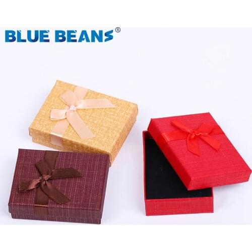 New Square jewelry organizer box Engagement Ring For Earrings Necklace Bracelet Display Gift Box Holder Black red white navy