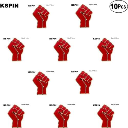 Raised Fist of Solidarity Enamel pin Red Black brooch Bag Hat Clothes Lapel Pin Badge Red Lives Matter Jewelry Gift