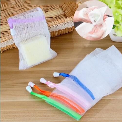 Hanging Soap Mesh Bag Mesh Net for Foaming Cleaning Bath Soap Net Easy Bubble Bags Bath Shower LX7162