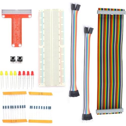 Rasberry Pi 2 Kit 40pin GPIO Cable / 40pin GPIO Extension Board / 830 Points Breadboard for Raspberry Learning Suit