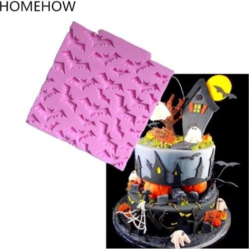 Homehow 1PC/Lot Halloween Bats Silicone Cake Mold Gumpaste Pastry Fondant Decorating Tools Party Supplies Soap Chocolate Mould