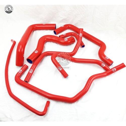 Silicone Radiator hose For FIAT COUPE 2.0 20V GT 96-00 TRUBO (8pcs) RED/BLUE/BLACK