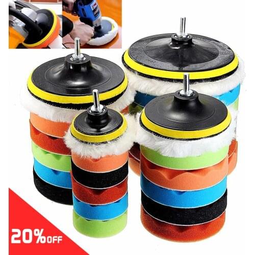 For Car Polisher Compound Polishing 7x 3''5''6''7''Buffing Sponge Polishing Pad Hand Tool Kit Diamond Polishing Pads