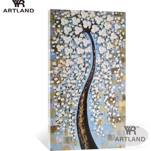 Modern abstract oil painting money trees for wall art hanging pictures home decoration for Entrance living room no framed