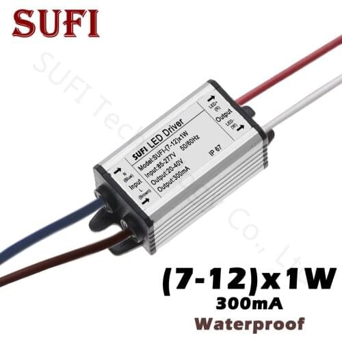LED Driver Power Supply 7W 8W 9W 10W 11W 12W DC20-40V Waterproof For 7 8 9 10 11 12 W Watt Aluminum alloy Lighting Transformer