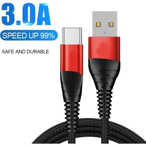 3A USB-C Cable Fast Charging 0.5/1/2/3m Micro usb Charger Date Wire For Samsung Xiaomi Huawei Android Mobile Phone Accessories