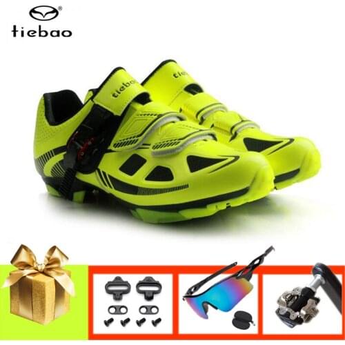TIEBAO Cycling Shoes Men Riding Sports Route Cleat Mountain Bike Flat Sneaker Racing Women Bicycle Racing Spd Biking Pedals