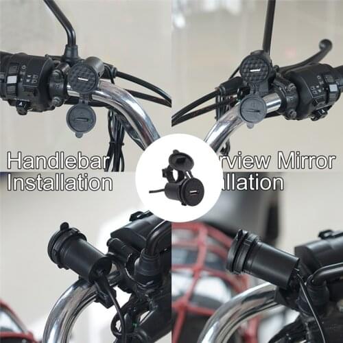 Waterproof Mobile Phone GPS Motorcycle USB Power Supply Port Socket Charge DC 9-24V Current Output 5V/1.5A Power Adapter Socket