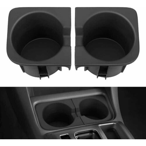 2Pcs Car Black Right and Left Front Seat Center Cup Holder Insert for Toyota Tacoma 2005-2017 66991-04012 66992-04012