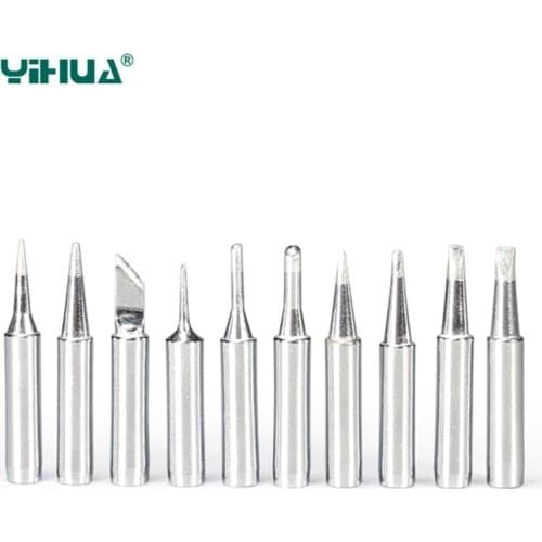 YIHUA High quality iron tips10pcs 900M-T iron head Apply to all kinds of YIHUA soldering station for Hakko 936 Durable iron head