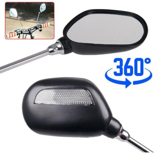 1 Pair Bicycle Rear View Mirror Universal Mountain Bike Handlebar Rearview Mirror 360 Rotation Adjustable Rearview Mirrors Parts