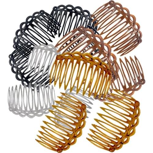 4 Colors Vintage Weaving Hair Side Combs for Women French Hair Comb Straight Hair Clips Bridal Wedding Combs Hair Accessories