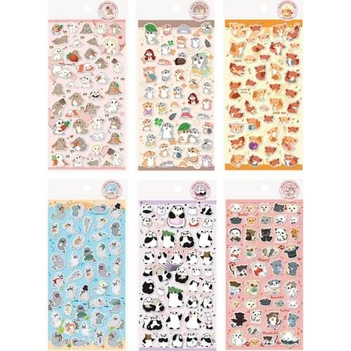 1set/1lot Kawaii Stationery Stickers Cartoon Panda Diary Planner Decorative Mobile Stickers Scrapbooking DIY Craft Stickers