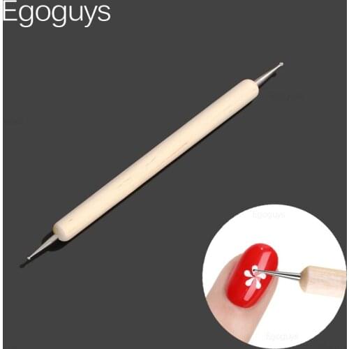 1PC Double-end Wood Dotting Pen Rhinestones Gem Picker Crystal Picking Nail Art Painting Embossing Dotter Manicure Accessories
