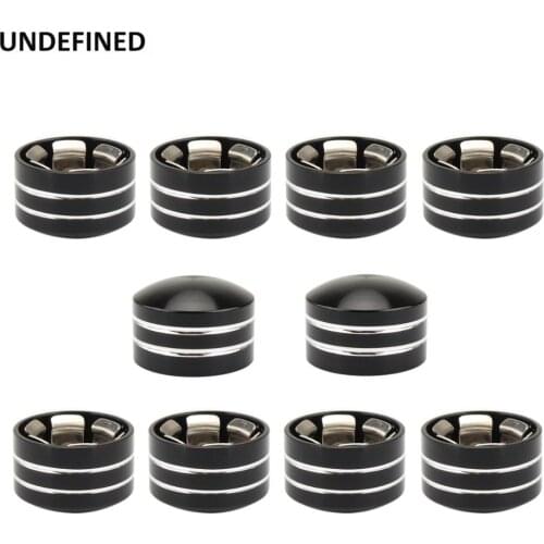 10PCS Motorcycle Bolt Covers Engine Motor Topper Screw Bolts Head Caps CNC For Harley Dyna Softail Touring Road King Twin Cam