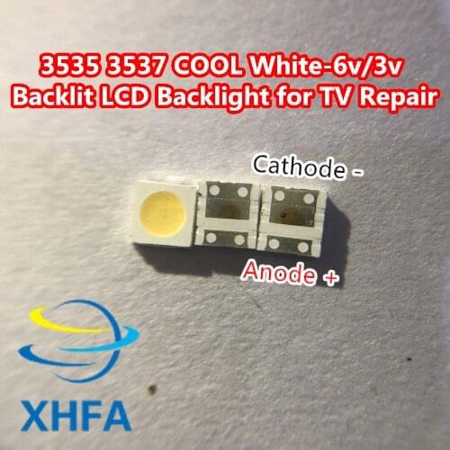 1000PCS 2W 6V 3535 3V TV Backlight LED SMD Diodes Cool White LCD TV Backlight Televisao LG Backlit Diod Lamp Repair Application