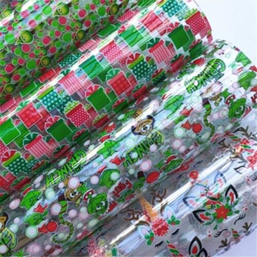 20*33CM A4 size summer ice cream transparent cartoon UV print PVC fabric BHY294