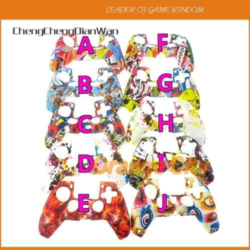 20pcs Silicone Case For PS5 Non-slip Silicone Rubber Cover for PlayStation 5 Controller Water-transfer Printing Skin Protection