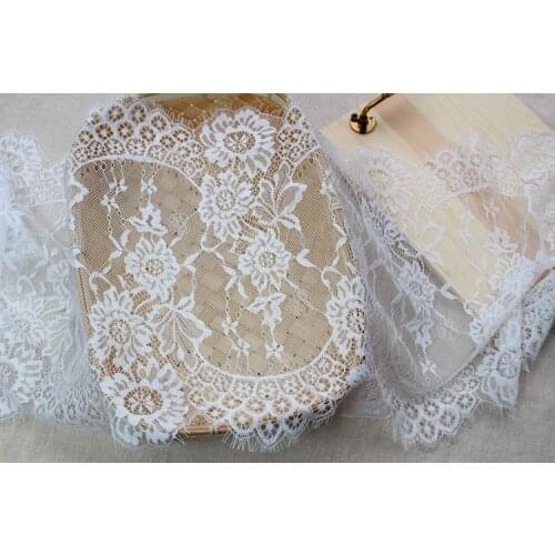 3 M/ LOT 32cm hot sale solid color French Chantilly lace fabric and trim colors for choice DIY kid dress shirt skirt accessory