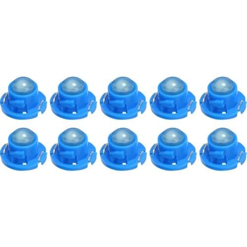 10pcs Car Auto T4.7 Blue LED Instrument Dashboard Light 12V Super Bright A/C Climate Control Light Bulb Signal Lamp 12x11mm