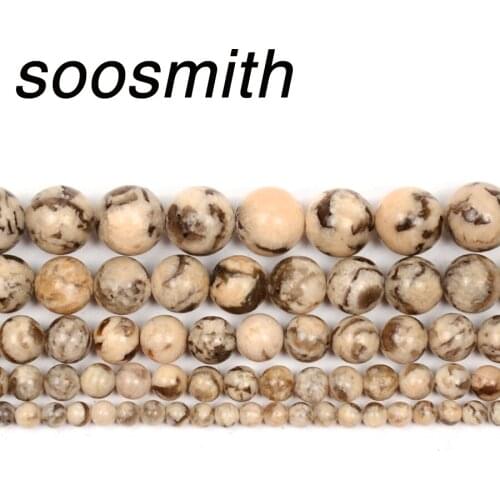 Soosmith Natural Stone Beads Spacer Loose Beads For Jewelry Making Handmade Wholesale Diy Bracelet Necklace Fashion Gift