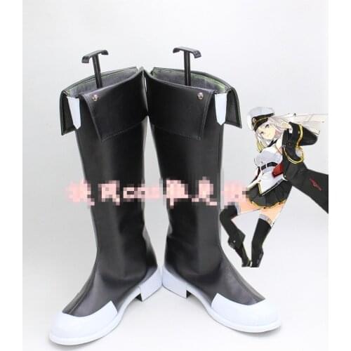 Anime Azur Lane Cosplay Black shoes Cosplay Boots Shoes Custom Made