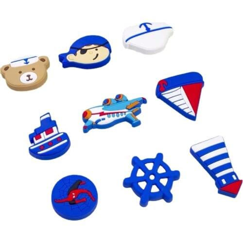 Children Cartoon Handles Ocean Furniture Drawer Pull And Handle For Kids Room Cabinet Door Knobs Pulls Silicone Handles