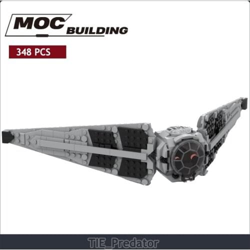 Kids DIY Toy TIE Fighter Space - Raptor Fighter Building Block MOC Star Film Series Building Block Model