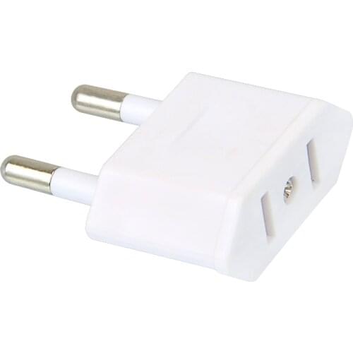 1pcs/lot US Jack to EU Plug Outlet Travel Charger Power Socket Adapter USA To Europe European Regulation Charging Converter Plug