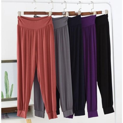 Fdfklak Modal Sleeping Pajama Bottom Pants Loungeware High Waist Home Trousers 2020 Spring Summer New Bottoms Night Wear