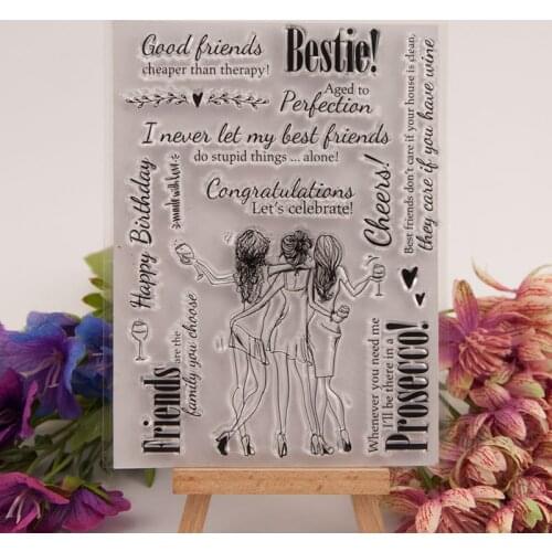 Good Friend Clear Stamp Transparent Seal DIY Scrapbooking Card Making Clear Silicone Stamp Crafts Supplies 2021 New