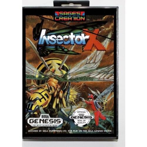 Insector-X Game Cartridge 16 bit MD Game Card With Retail Box For Sega Mega Drive For Genesis