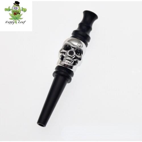 1pc Grinder Cigarette Metal Smoking Pipe Premium Skull 77MM Bowl Hand Spoon Pipe Tobacco Fit Dry Herb Pipe Smoking Accessories
